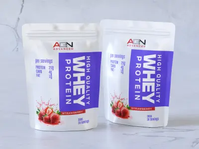 Whey Protein Pouch 3D model