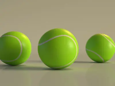SPORT---TENNIS---Ball tennis ball Free low-poly 3D model
