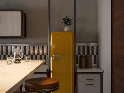 Kitchen Bar Stool Free 3D model