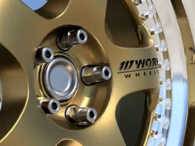 WORK MEISTER S1 3P RIMS WITH ADVAN FOR DIECAST AND SCALE MODELS 3D print model