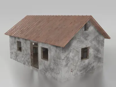 Abandoned workshop Game Raedy  witch Interdoor Low-poly 3D model