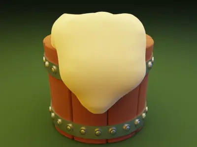 Beer cup 3D model  Low-poly 3D model