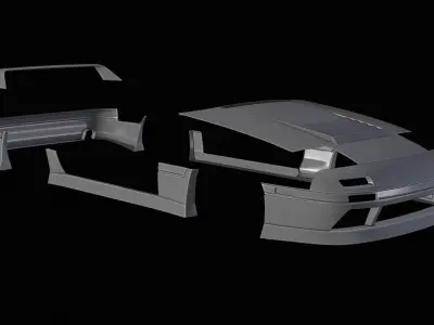 Sexy Style SS Mazda RX7 FC3S Body Kit GTS 3D model