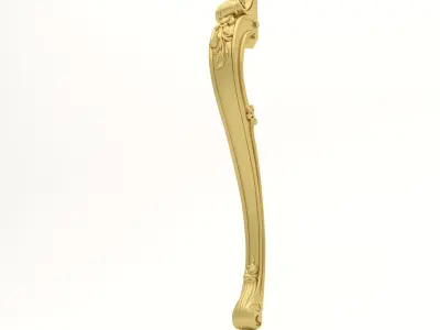 Cnc Furniture Leg 5 3D model