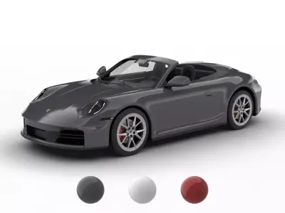 Porsche 911 Carrera 4S Cabrio 2025 3d model 3D model