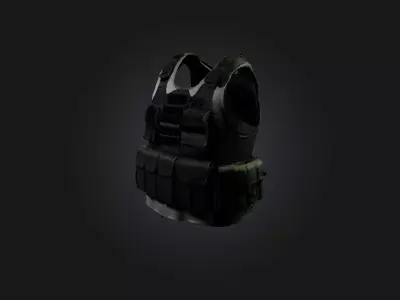 Tactical Vest Low-poly 3D model 8