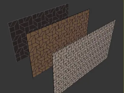 Decorative wall panels set 27 3D model