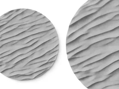 Wall art panel 04 Round wave 3D model