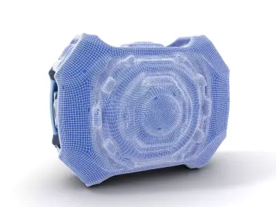 Futuristic Engine Core model pack Low-poly 3D model