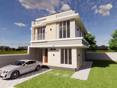 3D House Design Model Facade Only 9 3D model