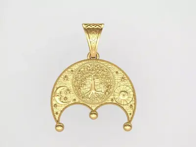 Pendant Three Of Life P 0014 3D print model