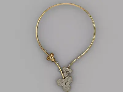 Romdul Flower Necklase Khmer 3D print model