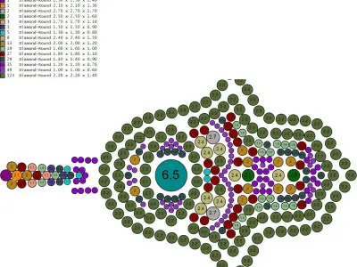 Hamsa hand Pendant Full Stones 3D print model