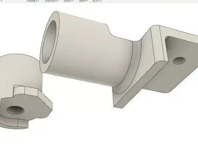 Mazdaspeed 6 AKA MPS 6 firewall brace ends 3D print model