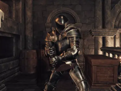 Frogmouth Knight Low-poly 3D model