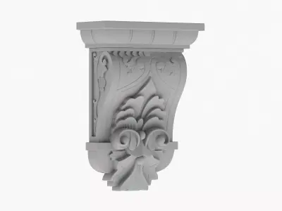 Scroll Corbel 63 3D model