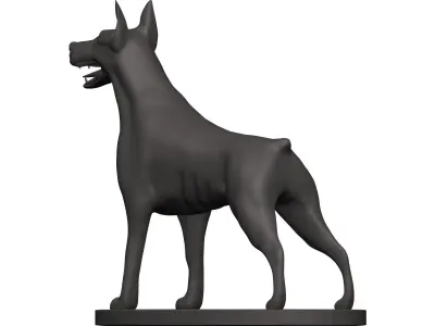 Doberman figurine 3D model