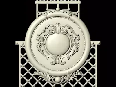 Central decor ornament for furniture 3D model 944