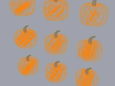 9 decorative pumpkins for Halloween season 3d model 3D model