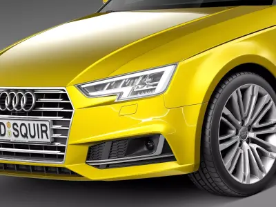 Audi A4 S-Line Sedan 2016 3D model