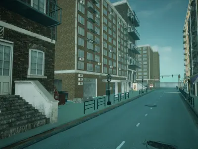 Modern City 3 Unreal Engine Low-poly 3D model