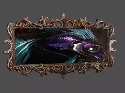 French Old Photo Frame 03 Low-Poly 3D Model Low-poly 3D model