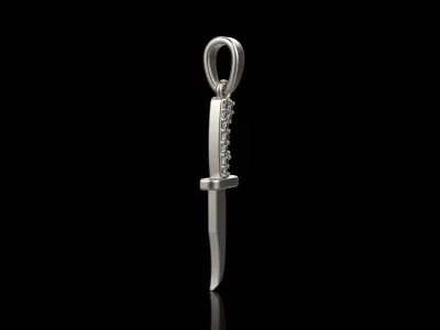 Hunter knife pendant model 888 3D print model