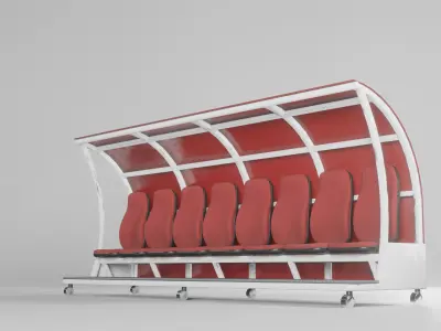 Reserved Player Bench 3D model