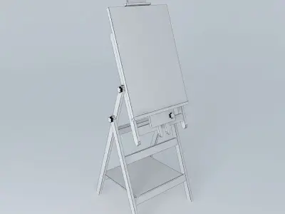 Easel with canvas Free 3D model