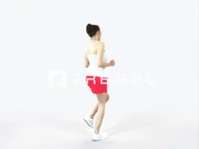 Dream 02K Running Jogging Sports Woman Low-poly 3D model