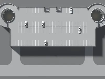 Parking garage building 25-13 3D model