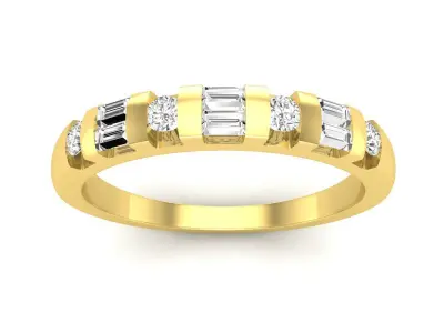 AV 522 Diamond Ladies Anniversary Wedding Band 3D print model