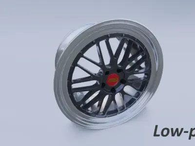 BBS LM rim Low-poly 3D model