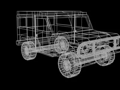 Four Wheel Drive Jeep 3D model