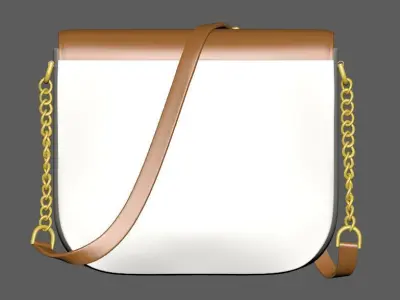 luxury leather bag 3D bag 3D model