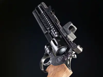 Korth Super Sport STX and Compensator Low-poly 3D model