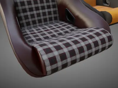 Car Seat BF Rally ST Low-poly 3D model