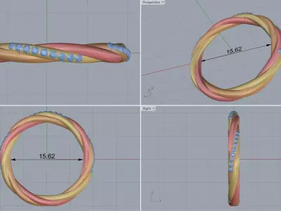 ring woman  3D print model 45