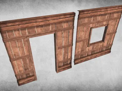Survival Wood Crafting Kit Low-poly 3D model