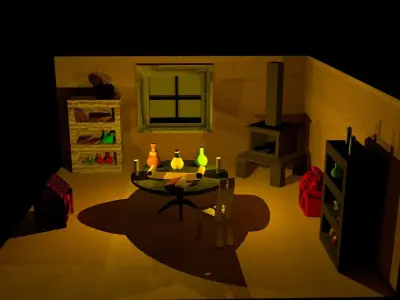 Room Design Low-poly 3D model purchase