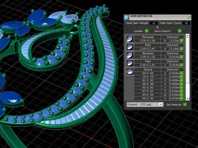Stylish floral ring 3D print model