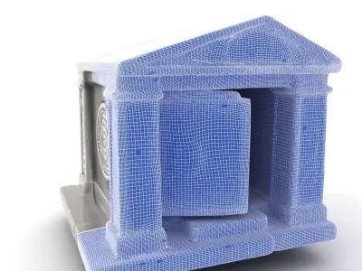 Ancient Stone Temple model pack Low-poly 3D model