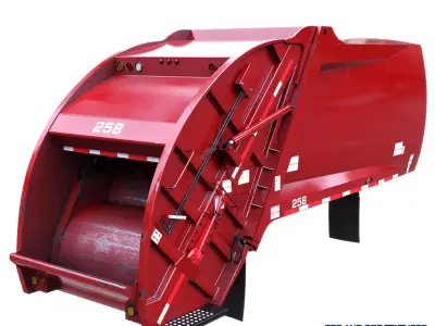 Garbage truck body Low-poly 3D model