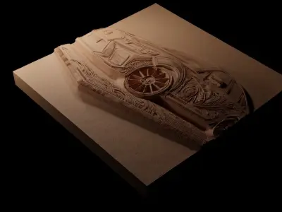 car CNC 3d Print High Relief Sand Casting 3D print model