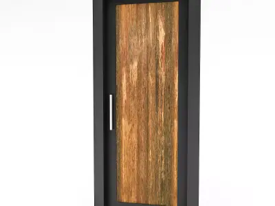 Wooden Door 02 model Low-poly 3D model
