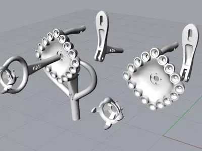 Diamond jewelry earring Coloured Classic E40 3D print model