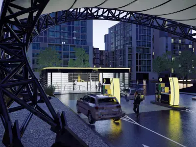 Gas station 2 3D model