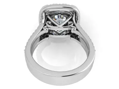Double Halo Diamond Luxury  Ring 3647 3D print model