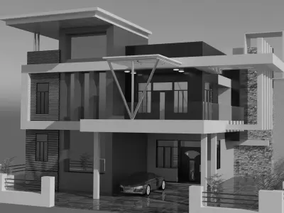 Architectural house 3D model
