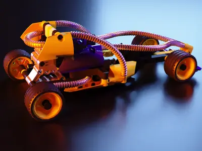 Lego racing car stl 3D print model